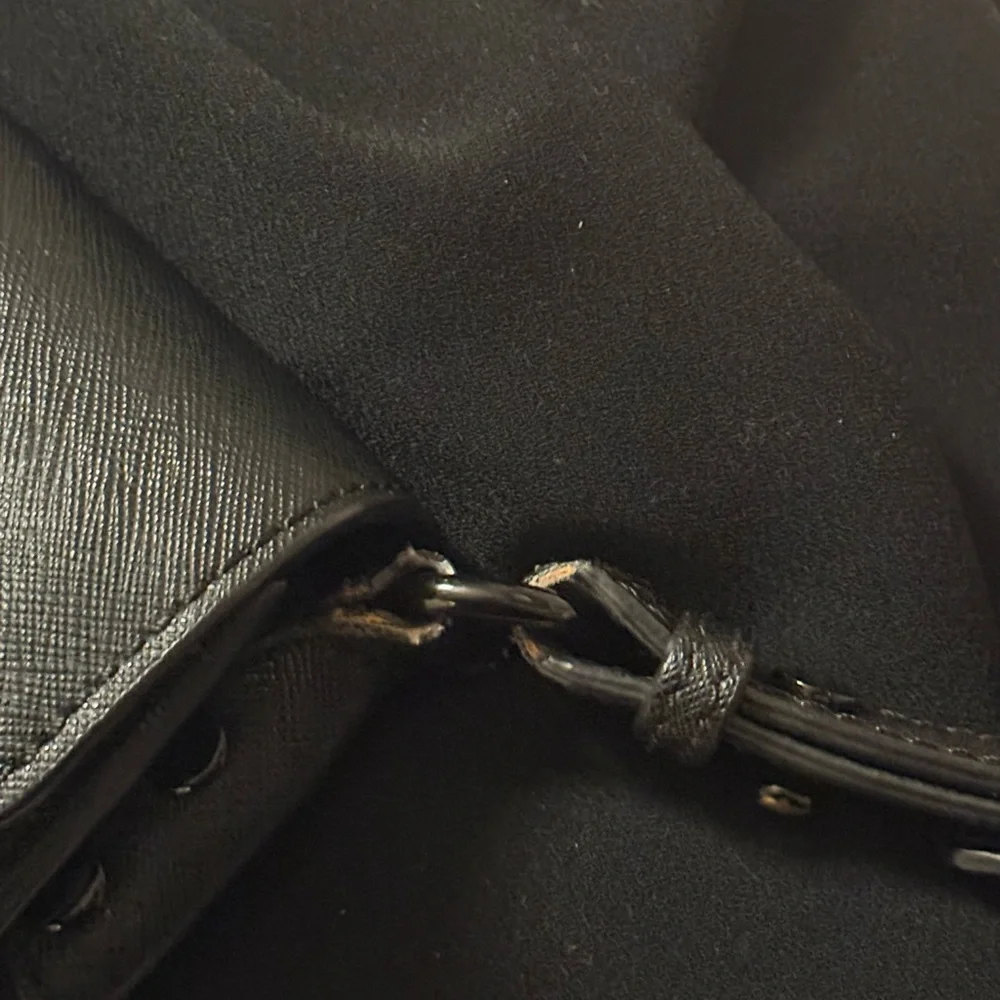 Rebecca Minkoff Hudson Mini Moto Saffiano Leather Crossbody Purse Bag